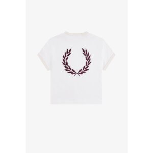 FRED PERRY Laurel Wreath Badge T-Shirt – Snow White