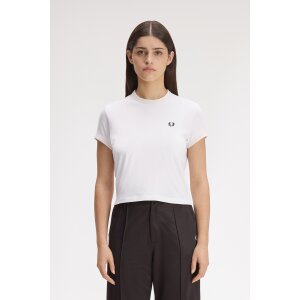 FRED PERRY Laurel Wreath Badge T-Shirt – Snow White
