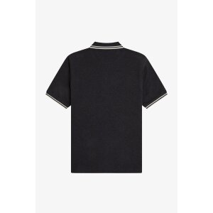 FRED PERRY Twin Tipped Girl Polo charcoal marl/ ecru