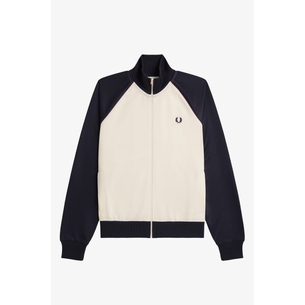 FRED PERRY Girl Colour Block Track Jacket – Ecru