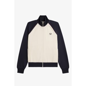 FRED PERRY Girl Colour Block Track Jacket – Ecru