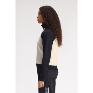 FRED PERRY Girl Colour Block Track Jacket – Ecru