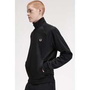 FRED PERRY Trainingsjacke mit Kontraststreifen black