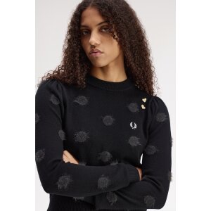 FRED PERRY Amy Winehouse Polka Dot Jumper black