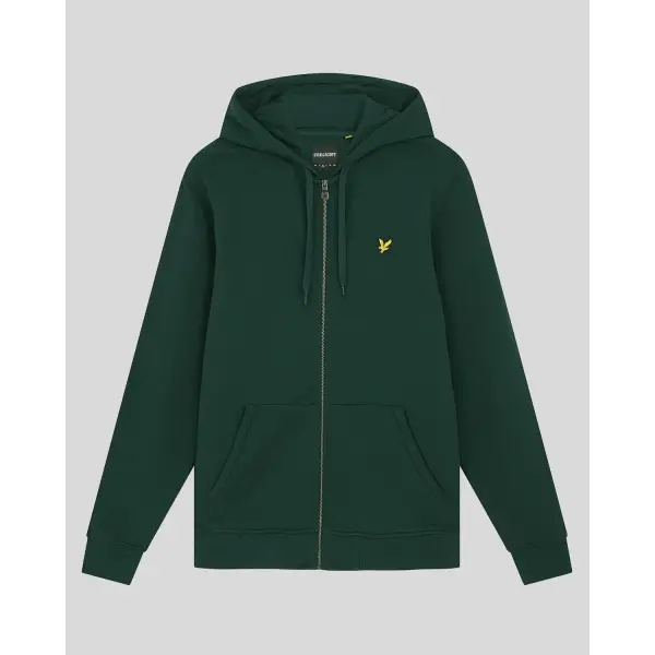 LYLE & SCOTT Loopback-Hoodie aus Baumwolle mit durchgehendem Reißverschluss dark green