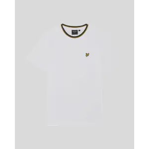 LYLE & SCOTT Tipped Track T-Shirt in White