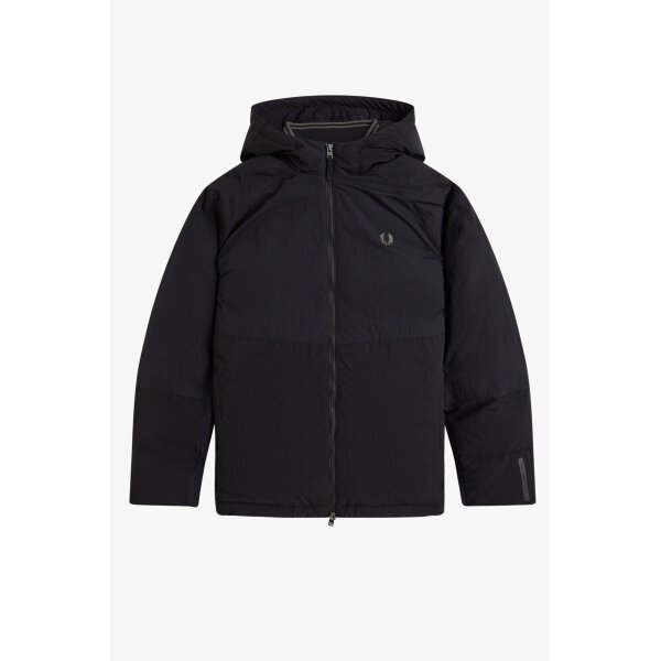 FRED PERRY Gefütterte Jacke mit durchgehendem Reißverschluss black