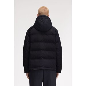 FRED PERRY Gefütterte Jacke mit durchgehendem Reißverschluss black