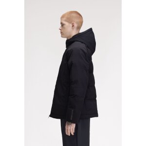 FRED PERRY Gefütterte Jacke mit durchgehendem Reißverschluss black