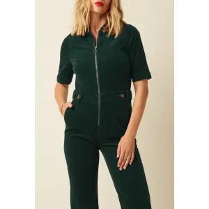 KING LOUIE Garbo Jumpsuit Corduroy pine green