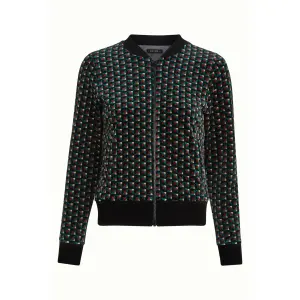 KING LOUIE Bessie Jacket Velvet Jersey Frost black