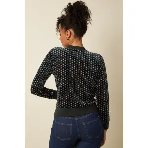 KING LOUIE Bessie Jacket Velvet Jersey Frost black