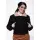 QUEEN KEROSIN Damen Vintage Jacke mit Teddykragen black
