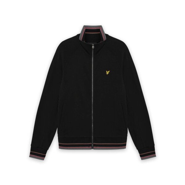 LYLE & SCOTT Trainingsjacke mit Baumwollbündchen  jet black