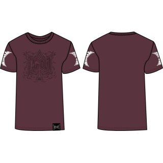 oxblood/ off white